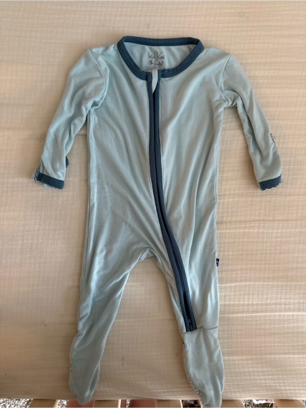 Kickee Pants Pajamas- boy Footed One-Piece Sleeper PJ- Bamboo- 3-6 months- EUC